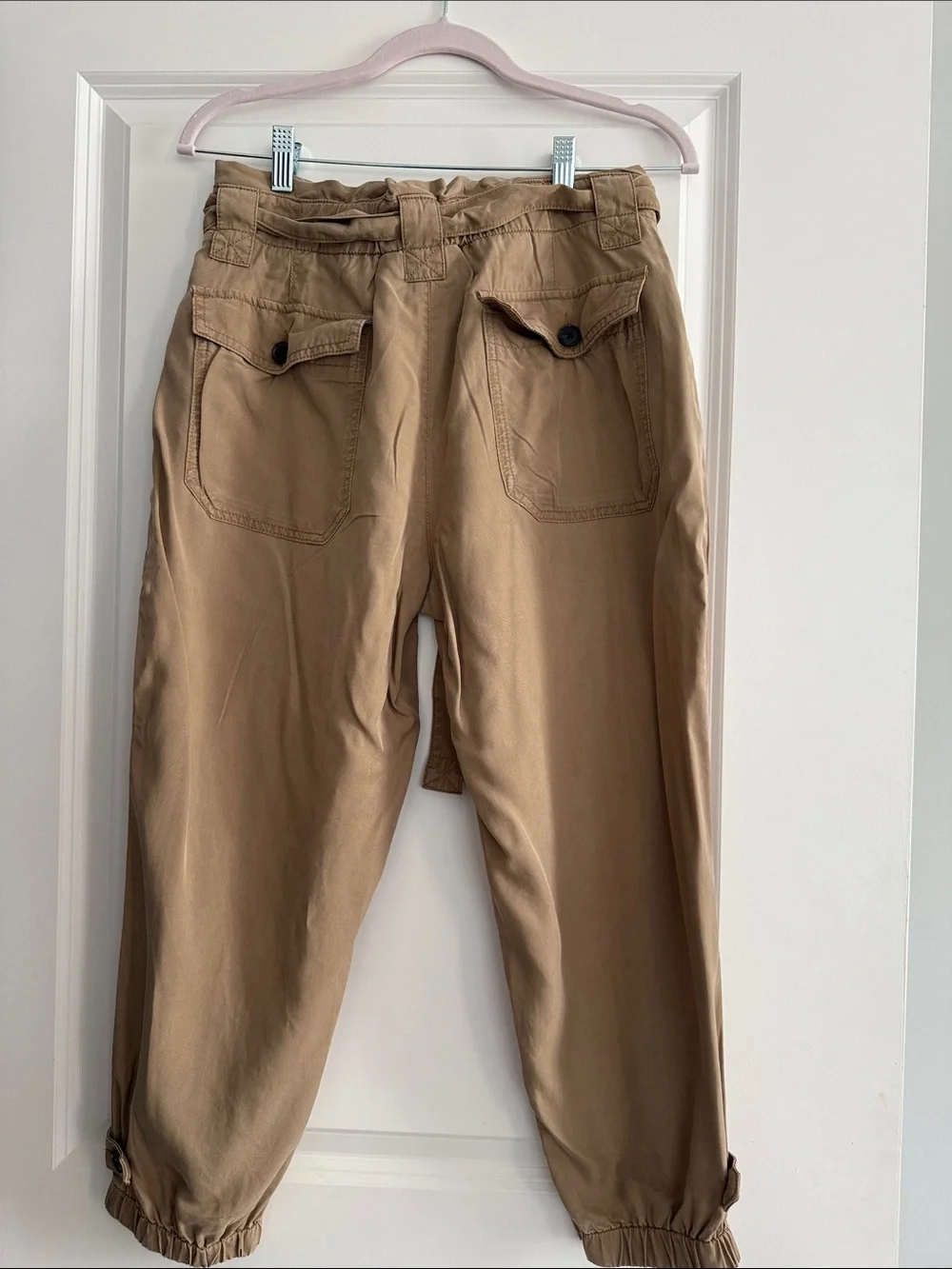 Banana Republic Khaki Belted Crop Chinos - Light Brown